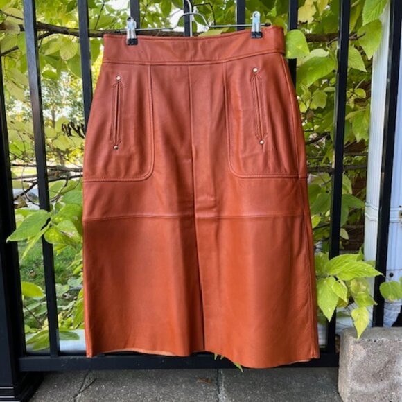 Zara 100% Sheep leather skirt, Sz M, BNWT - Picture 6 of 12
